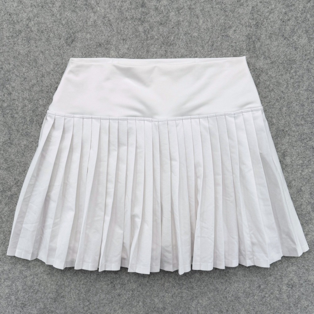 YPB Abercrombie Pleated Tennis Skort Womens S White Active Golf Athletic Skirt